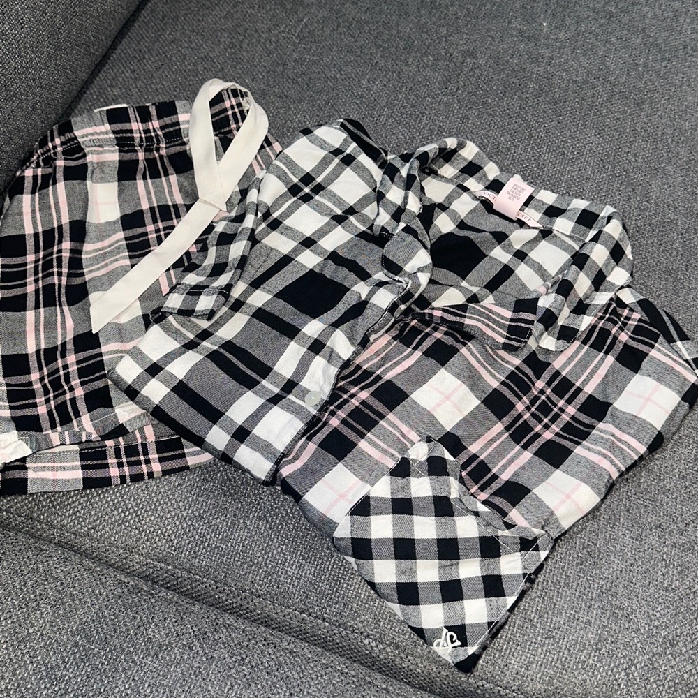 Victoria’s secret Plaid Short Sleeve cotton Pajama Set